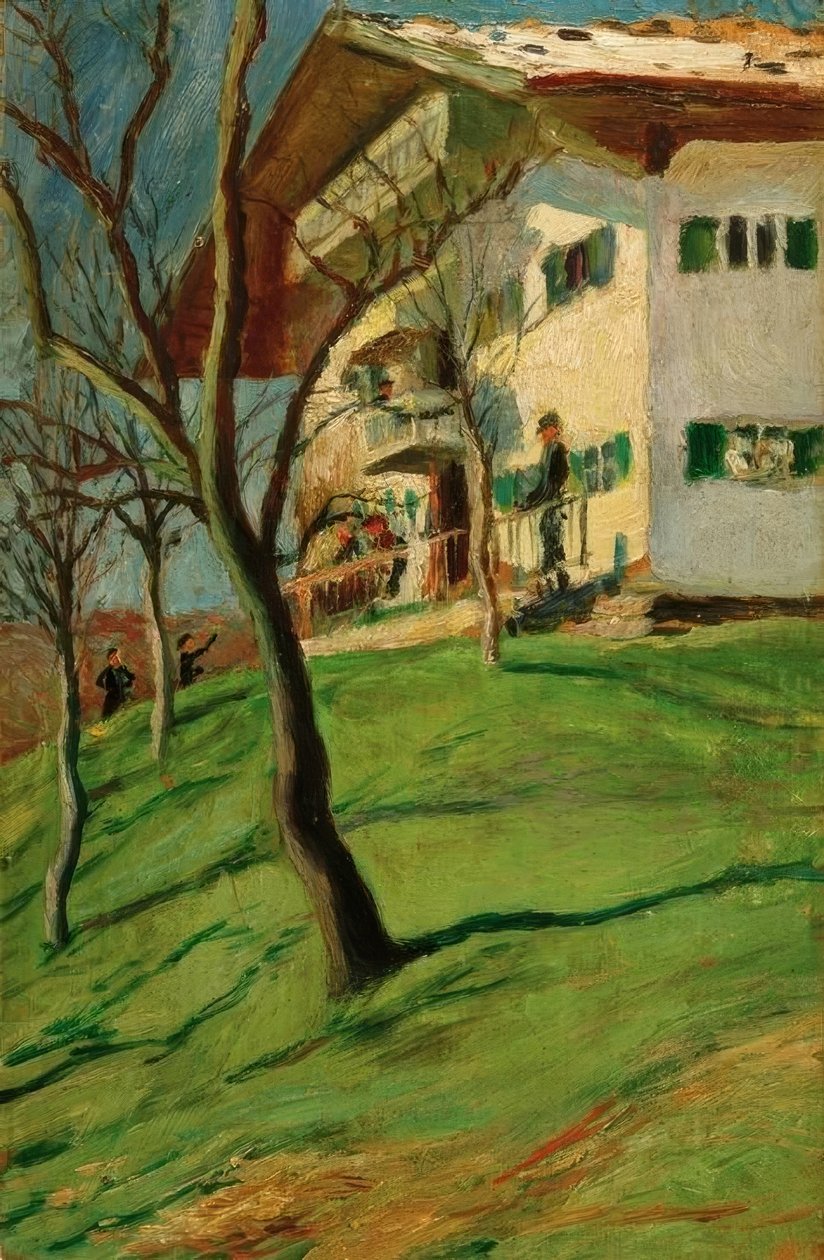 Unser Häuschen in Tegernsee von August Macke