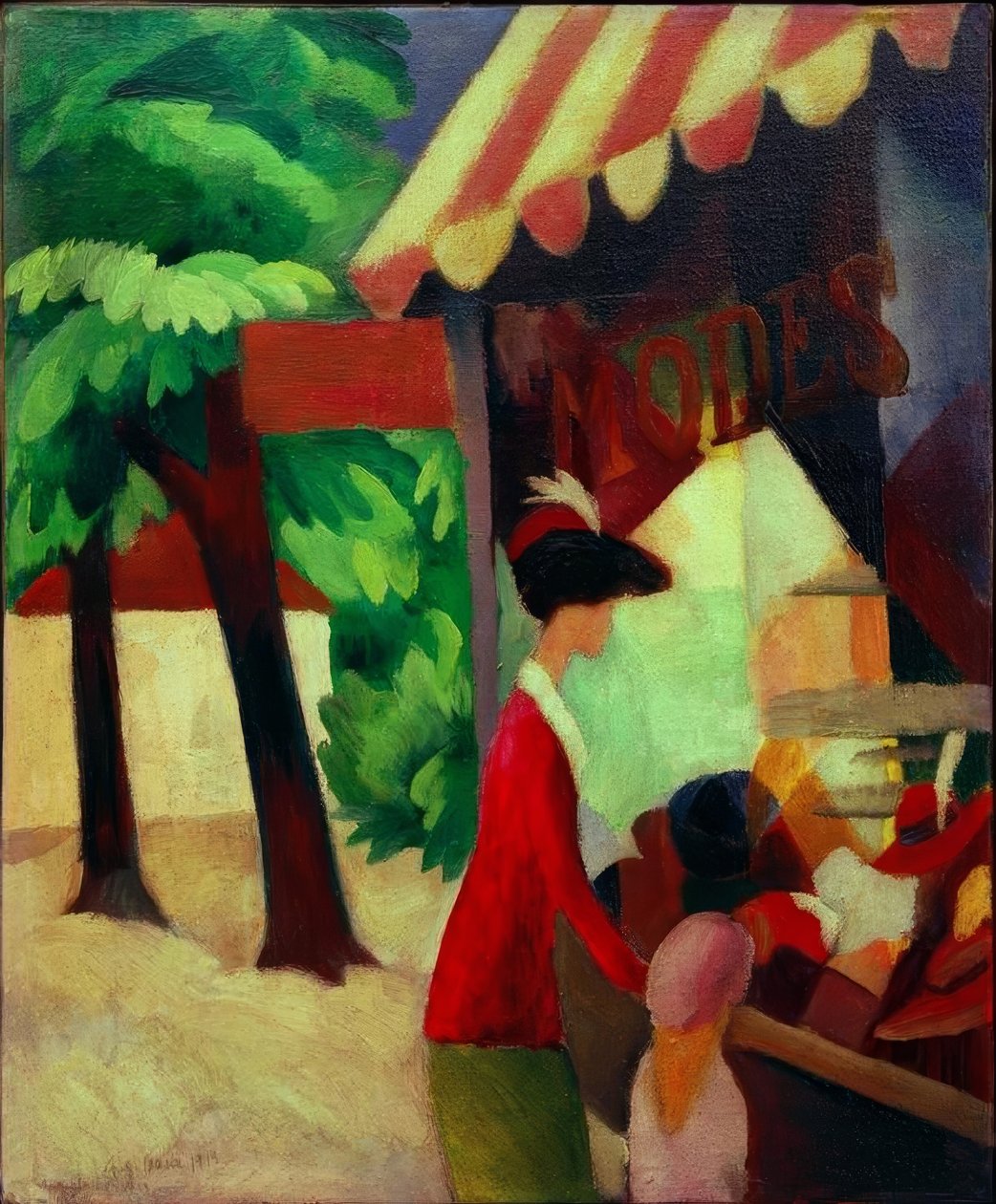 Vor dem Hutladen von August Macke