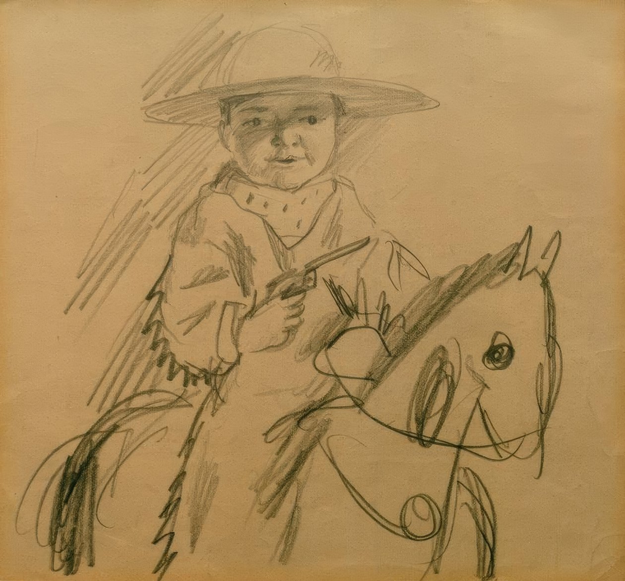 Walter als Cowboy von August Macke