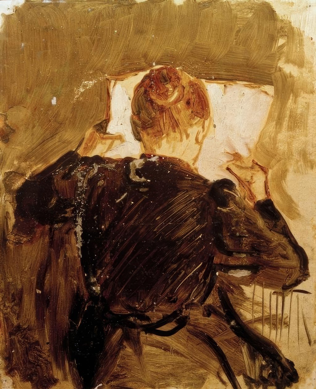 Zeitung lesende Frau von August Macke