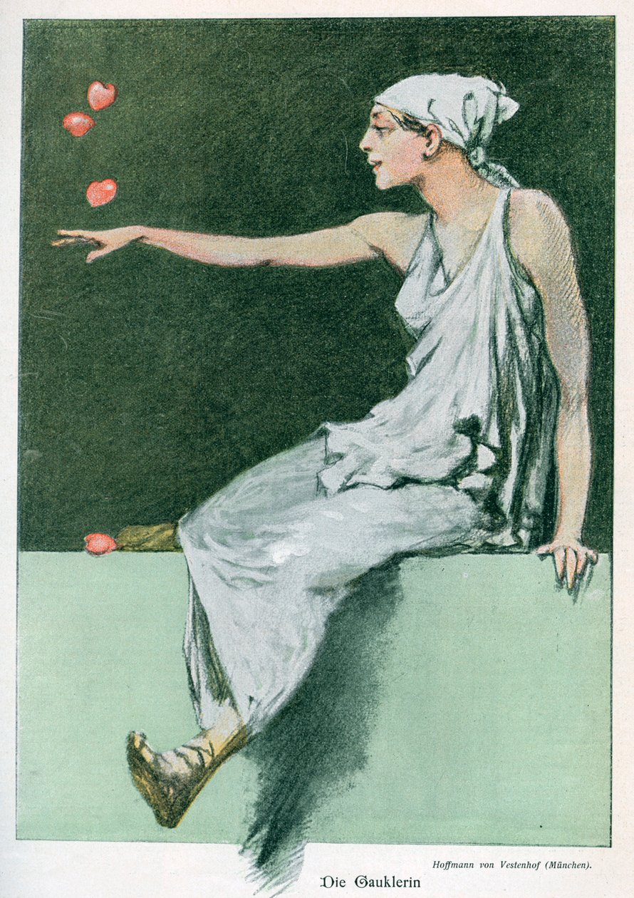 Die Gauklerin, 1898 von August von Vestenhof Hoffmann
