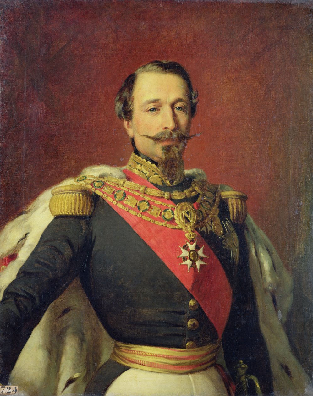 Porträt von Kaiser Louis Napoleon III, nach dem Originalgemälde von Francois Xavier Winterhalter, 1853 von Auguste Boulard