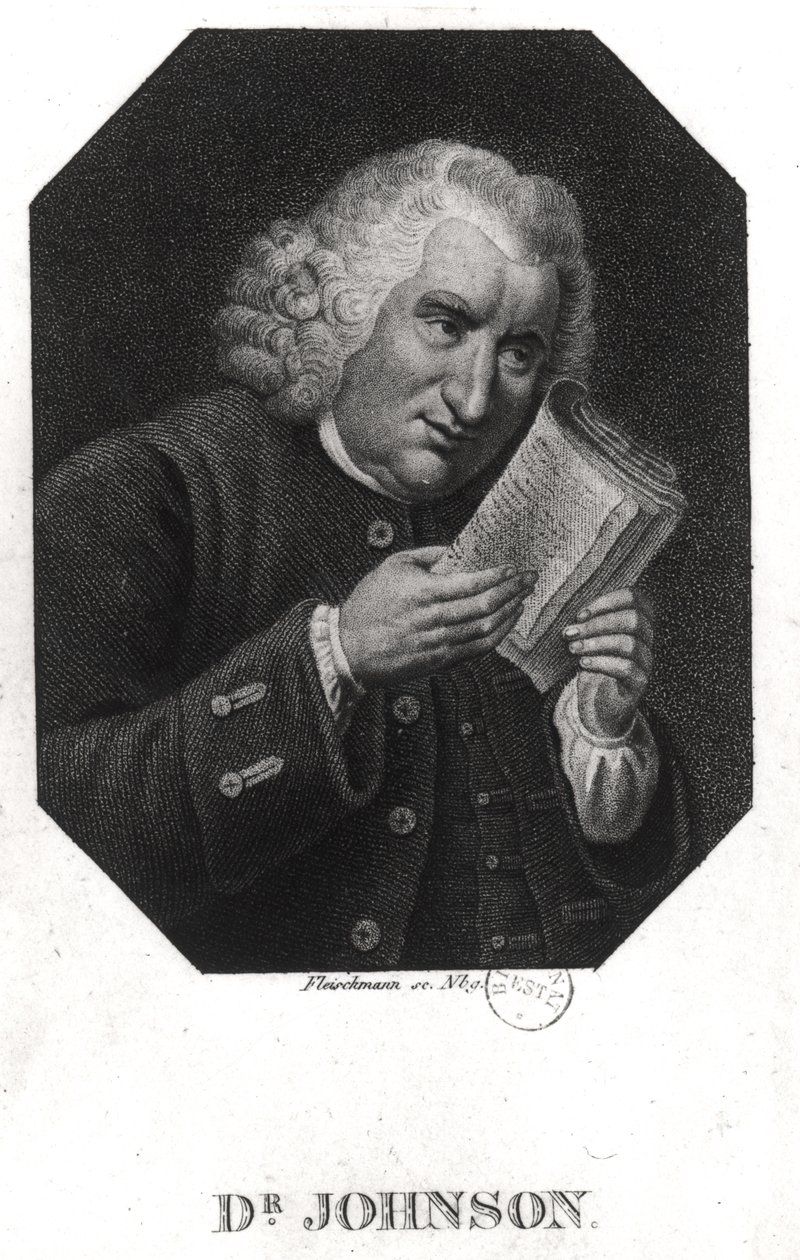 Dr. Samuel Johnson (1709-84) von Auguste Christian Fleischmann