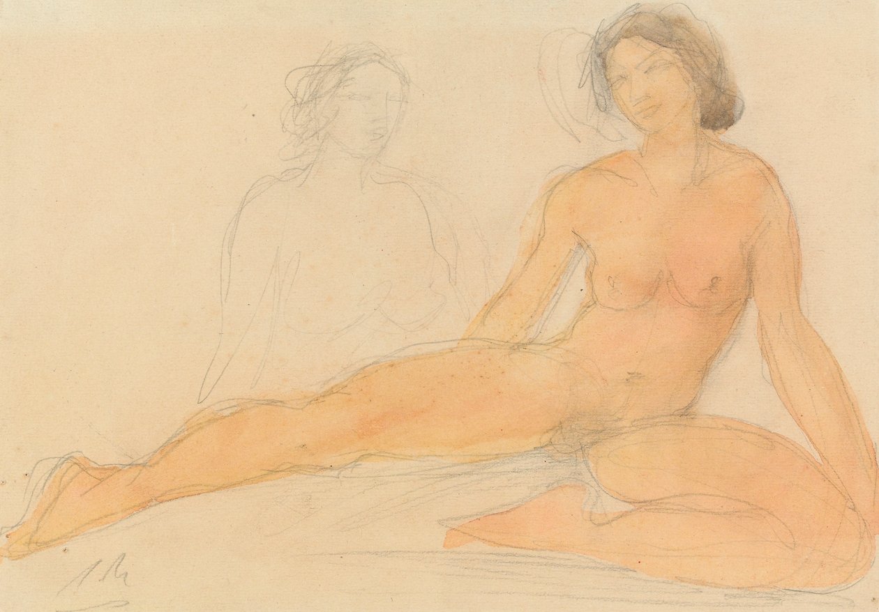 Zwei sitzende Akte von Auguste Rodin