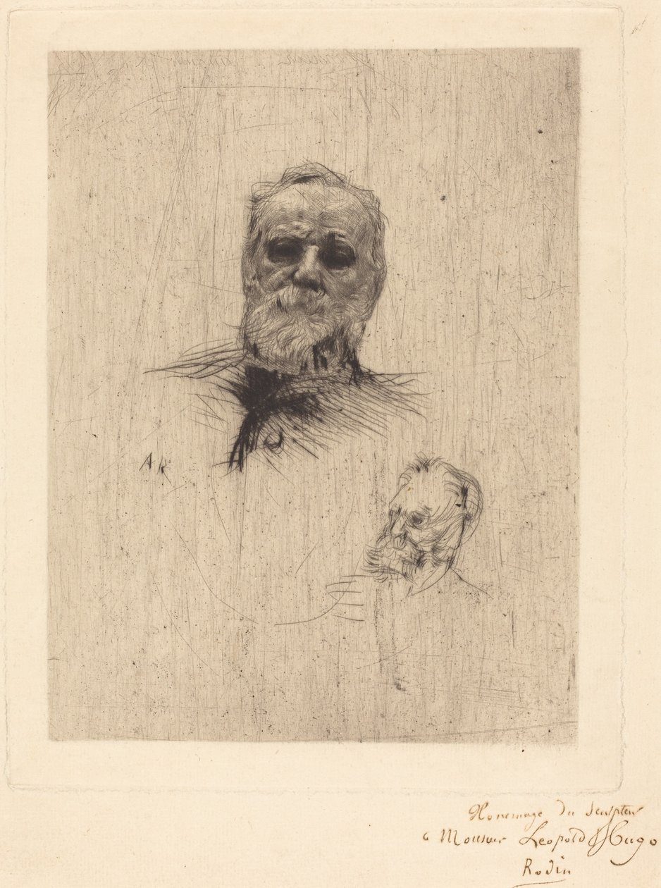 Victor Hugo, von vorne von Auguste Rodin