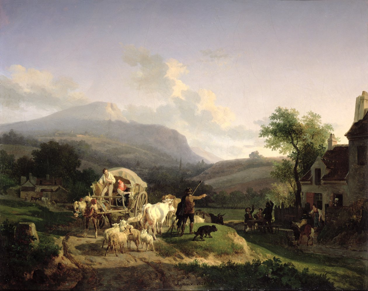 Eine ländliche Landschaft, 1821 von Auguste Xavier Leprince