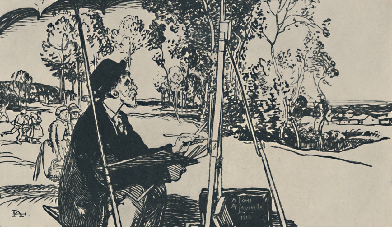 Le Paysagiste, 1919 von Auguste Louis Lepère