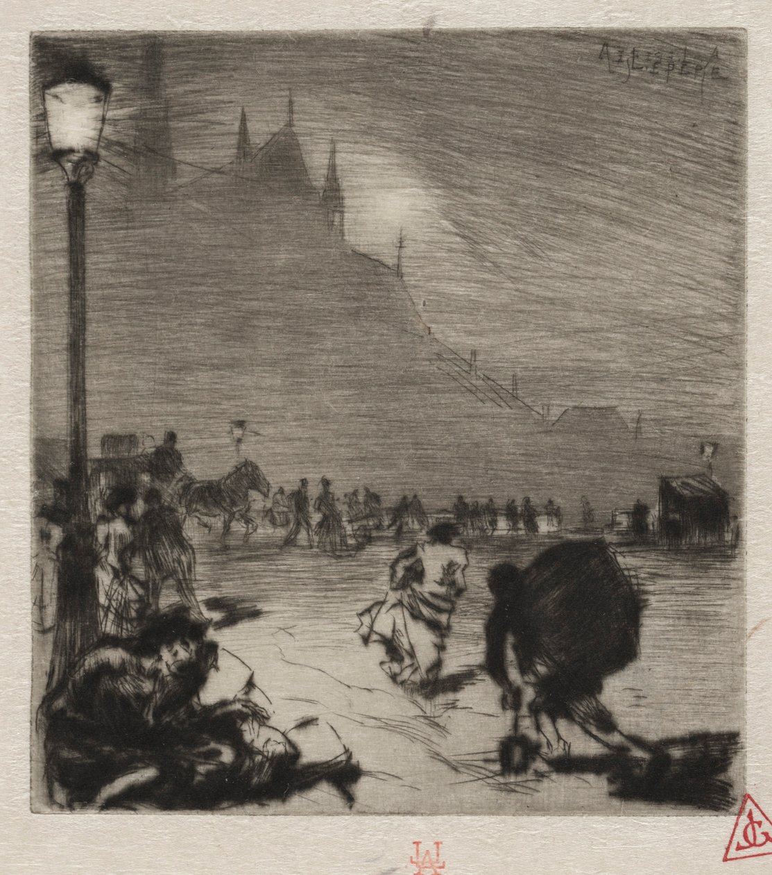 Au Coin du Pont-aux-Doubles von Auguste Louis Lepère