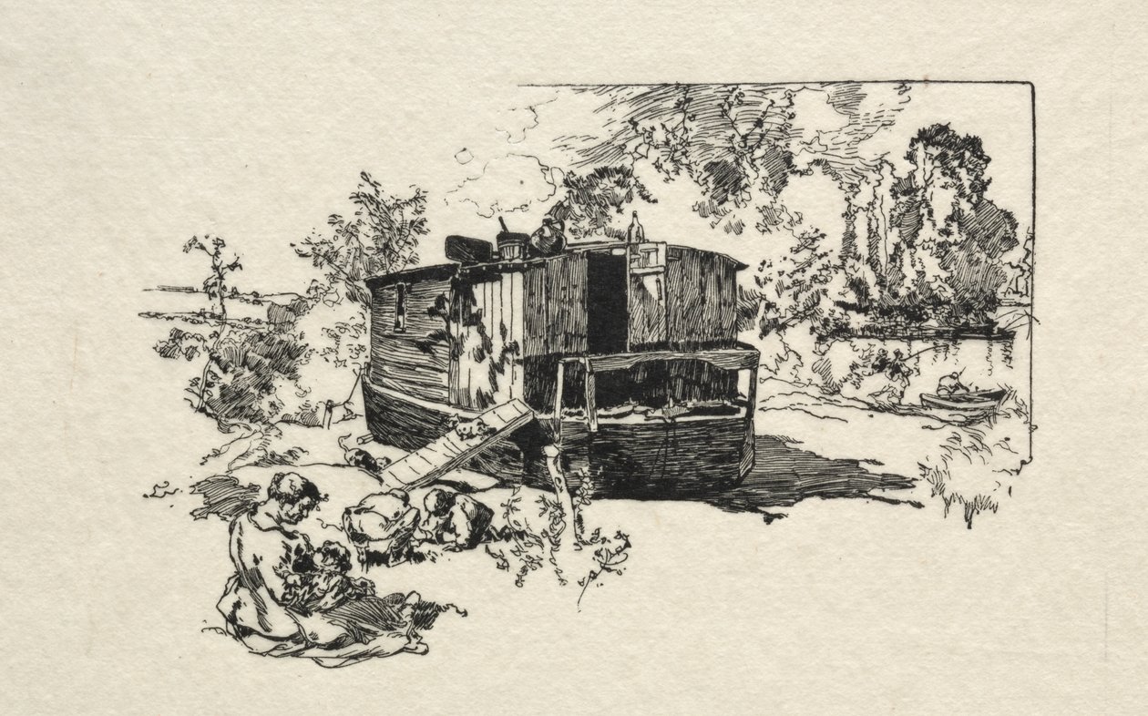 Hausboot von Auguste Louis Lepère