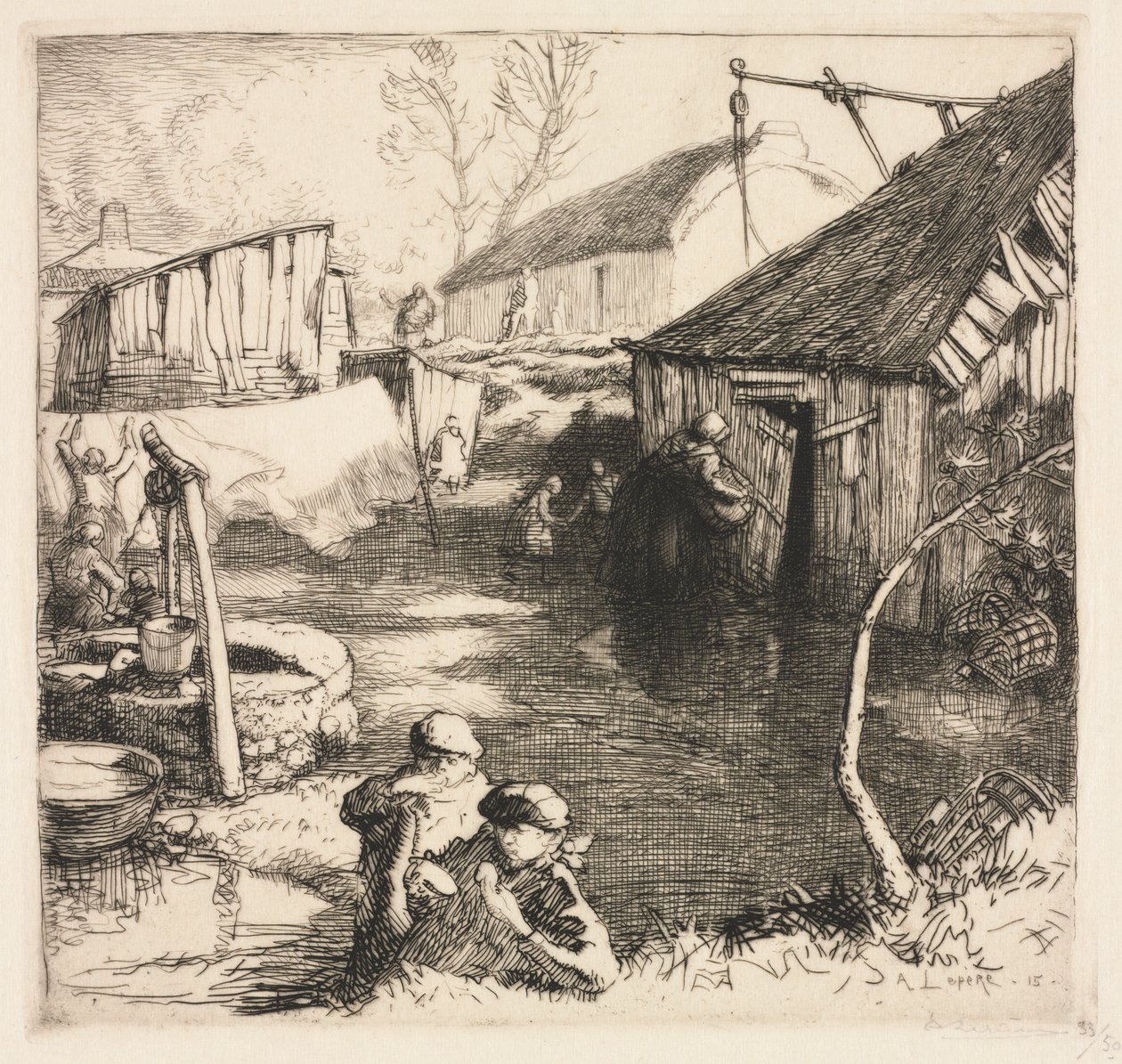 Fischerviertel (Saint-Jean-de-Monts) von Auguste Louis Lepère