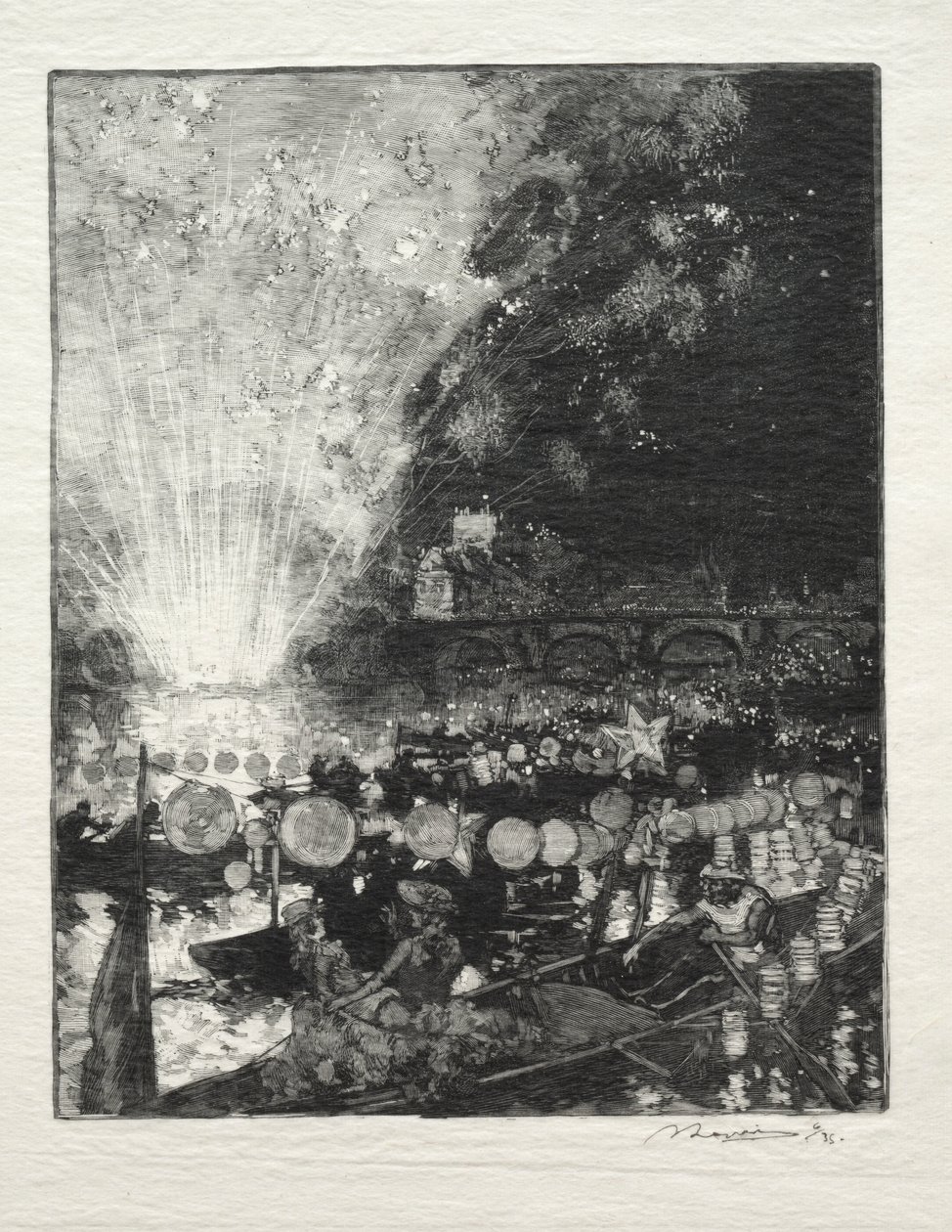 Venezianisches Fest von Auguste Louis Lepère