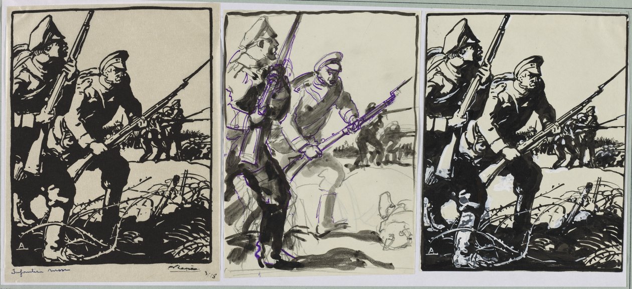 Russische Infanterie, 1914 von Auguste Louis Lepère