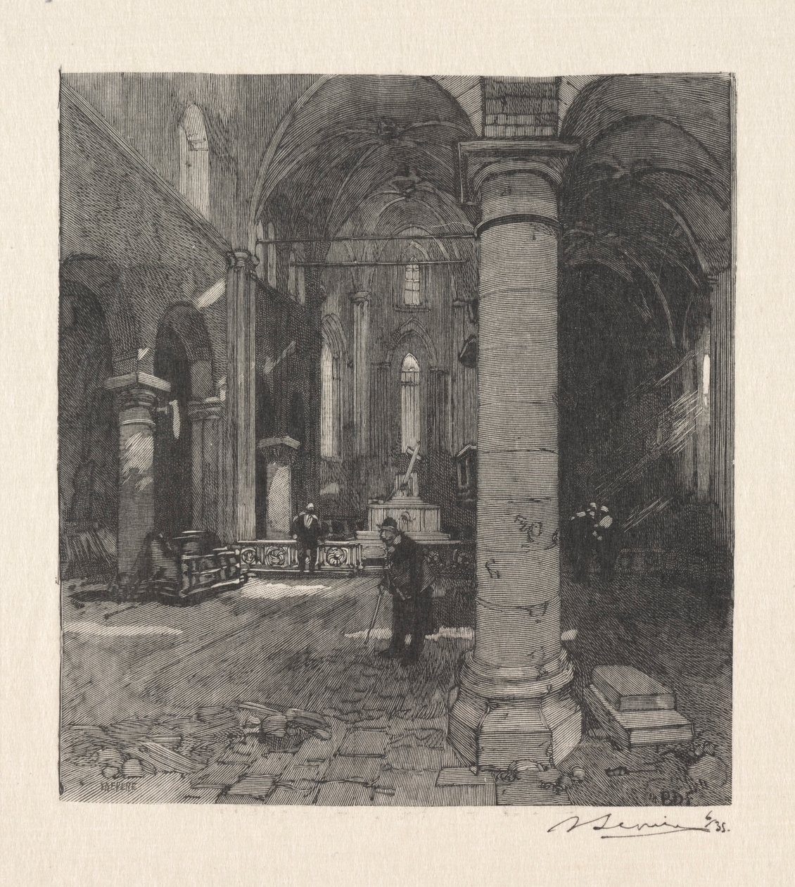 Innenraum der Kirche von Auguste Louis Lepère