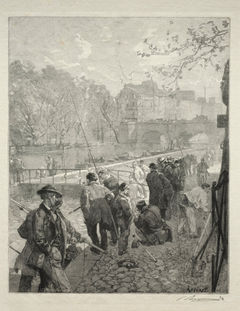 Die Schleuse der Münze von Auguste Louis Lepère