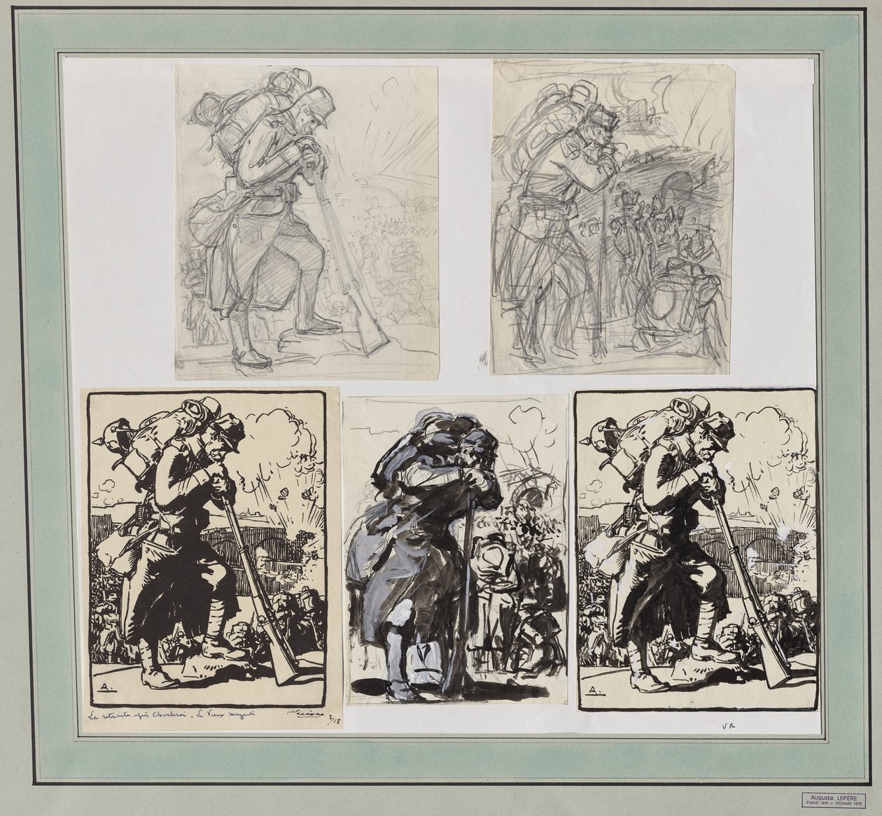 Der Rückzug nach Charleroi... von Auguste Louis Lepère