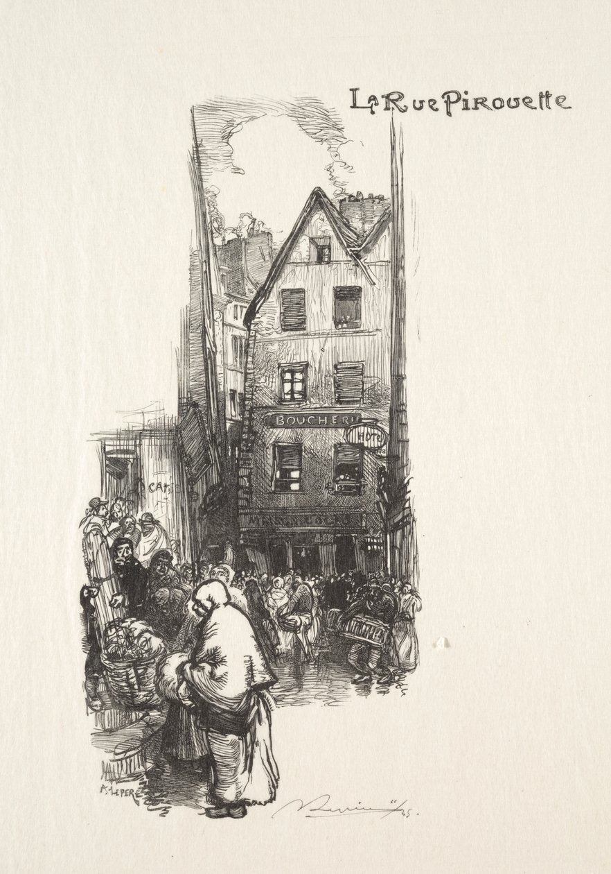 Die Rue Pirouette von Auguste Louis Lepère