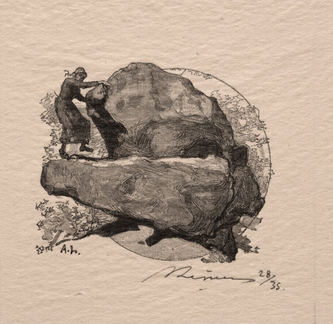 Der zitternde Felsen von Auguste Louis Lepère