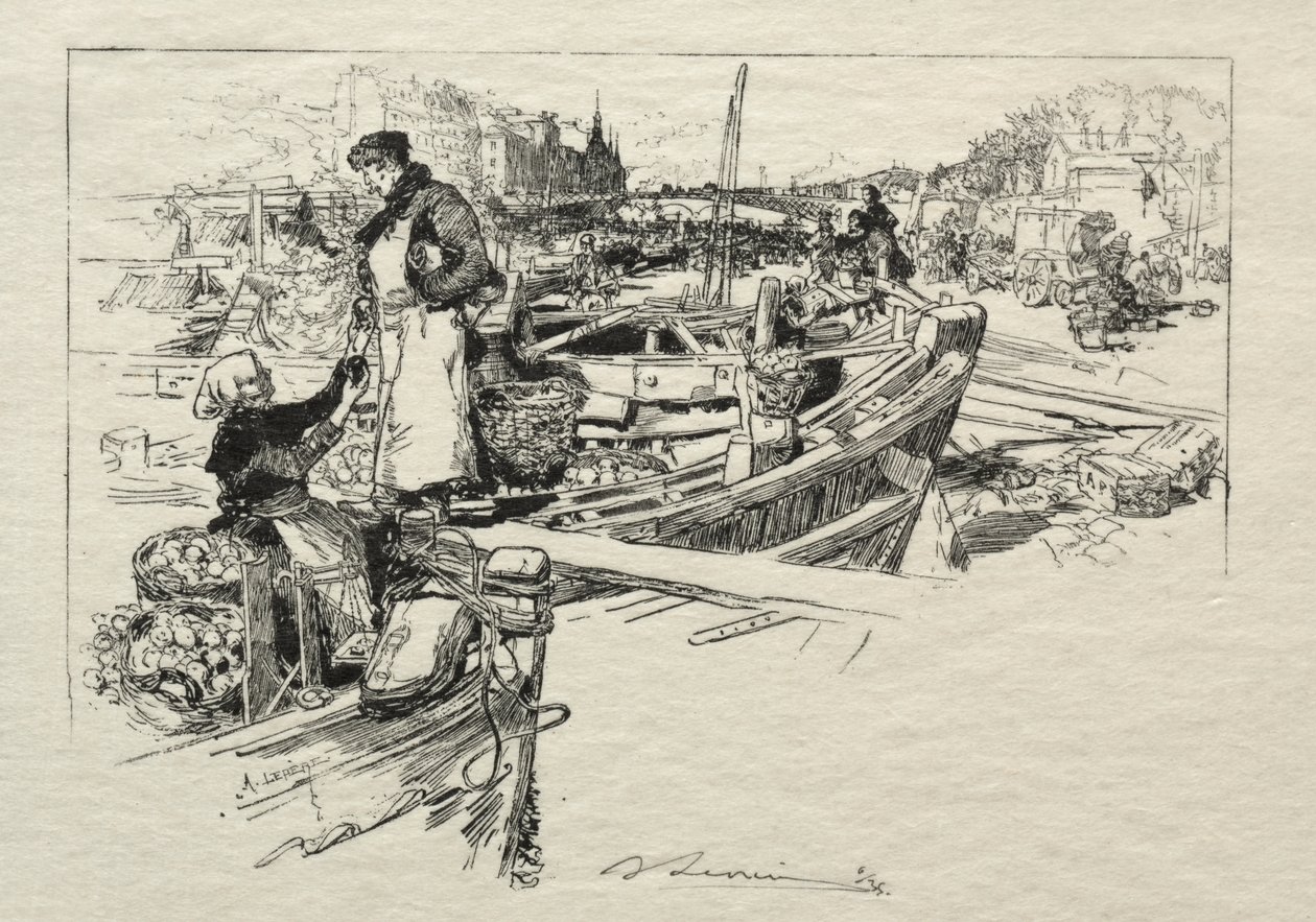 Der Apfelmarkt, Nr. 1 von Auguste Louis Lepère