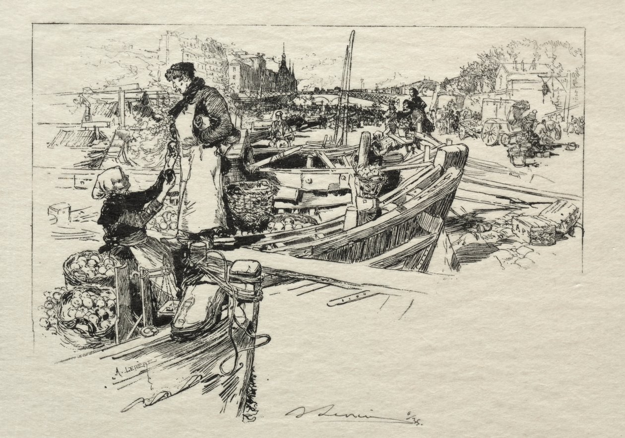 Der Apfelmarkt, Nr. 1 von Auguste Louis Lepère