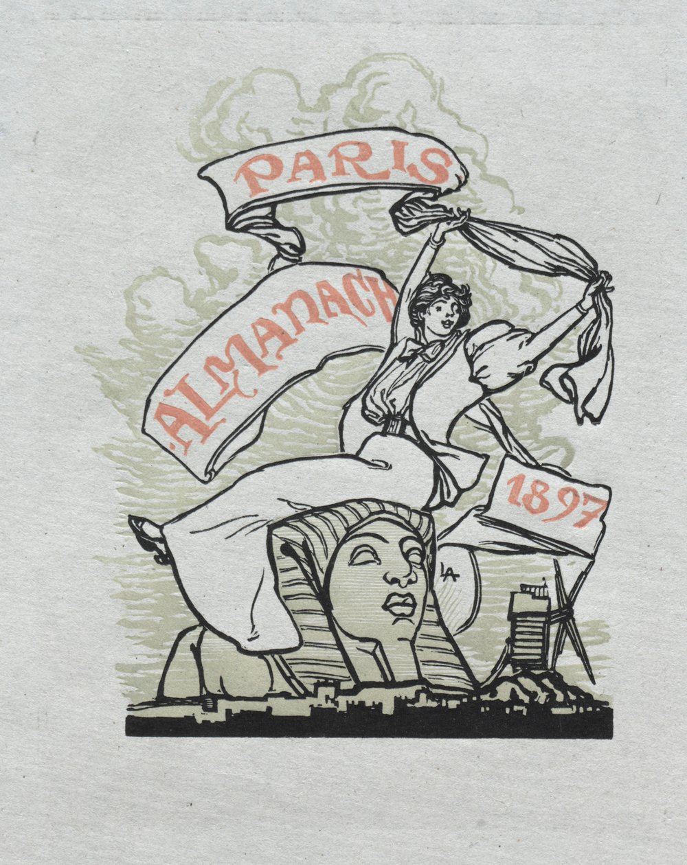 Pariser Almanach, 1897: Rückseite, 1897 von Auguste Louis Lepère