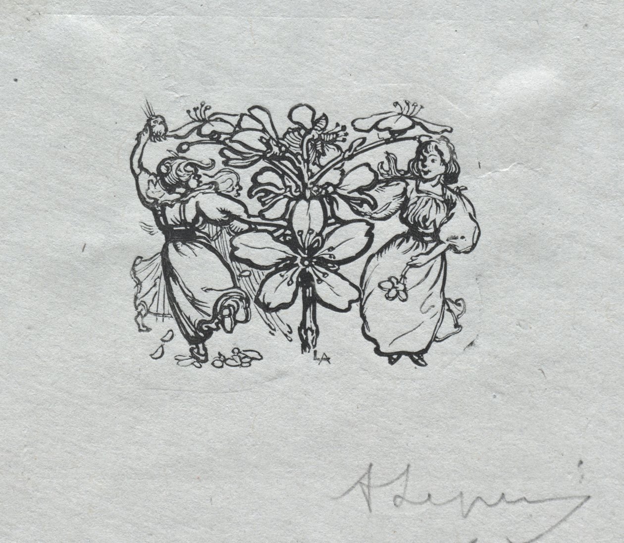Pariser Almanach, 1897: Schlussstück, Frühling von Auguste Louis Lepère