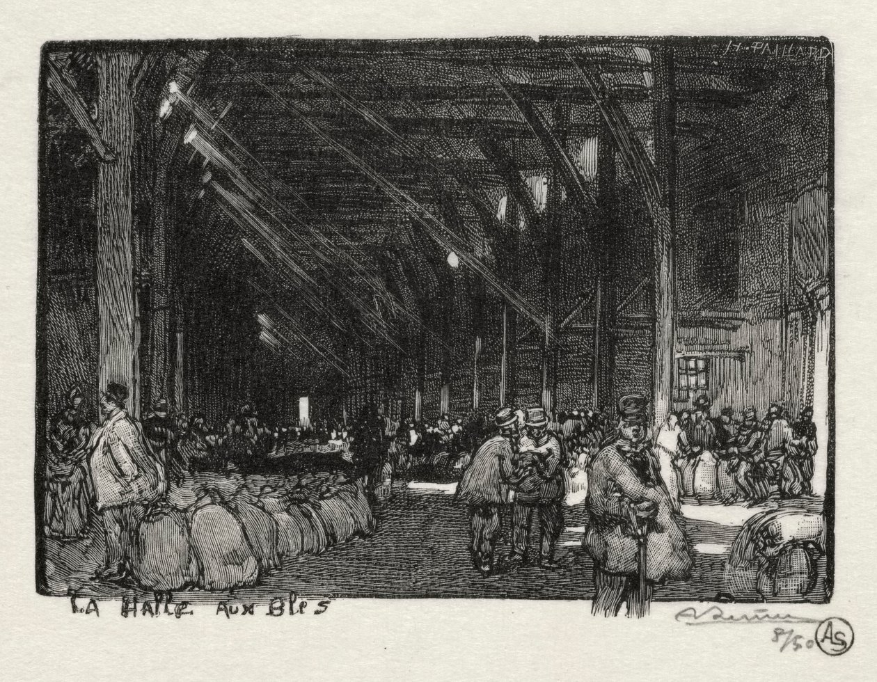 Rouen Illustré: Die Kornhalle von Auguste Louis Lepère