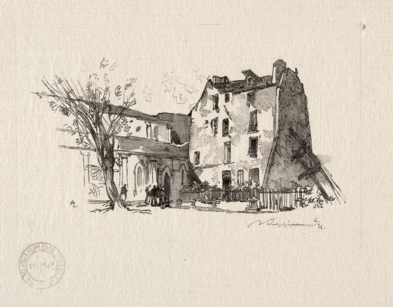 St. Julien le Pauvre: Le Presbytère von Auguste Louis Lepère