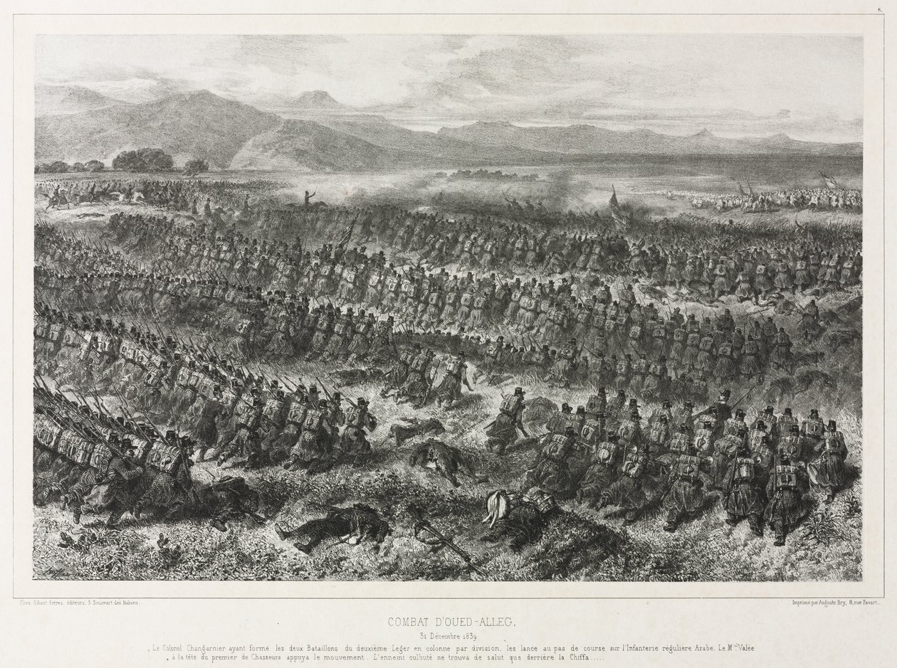 Kampf von Oued-alleg, 31. Dezember 1839 von Auguste Raffet