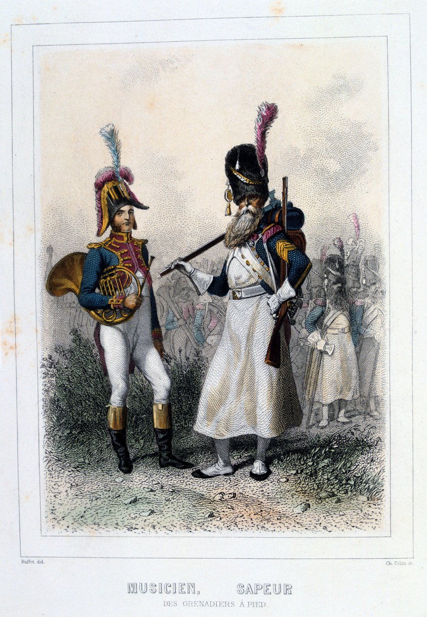 Musiker und Pionier der Grenadiere-à-Pied, 1859 von Auguste Raffet