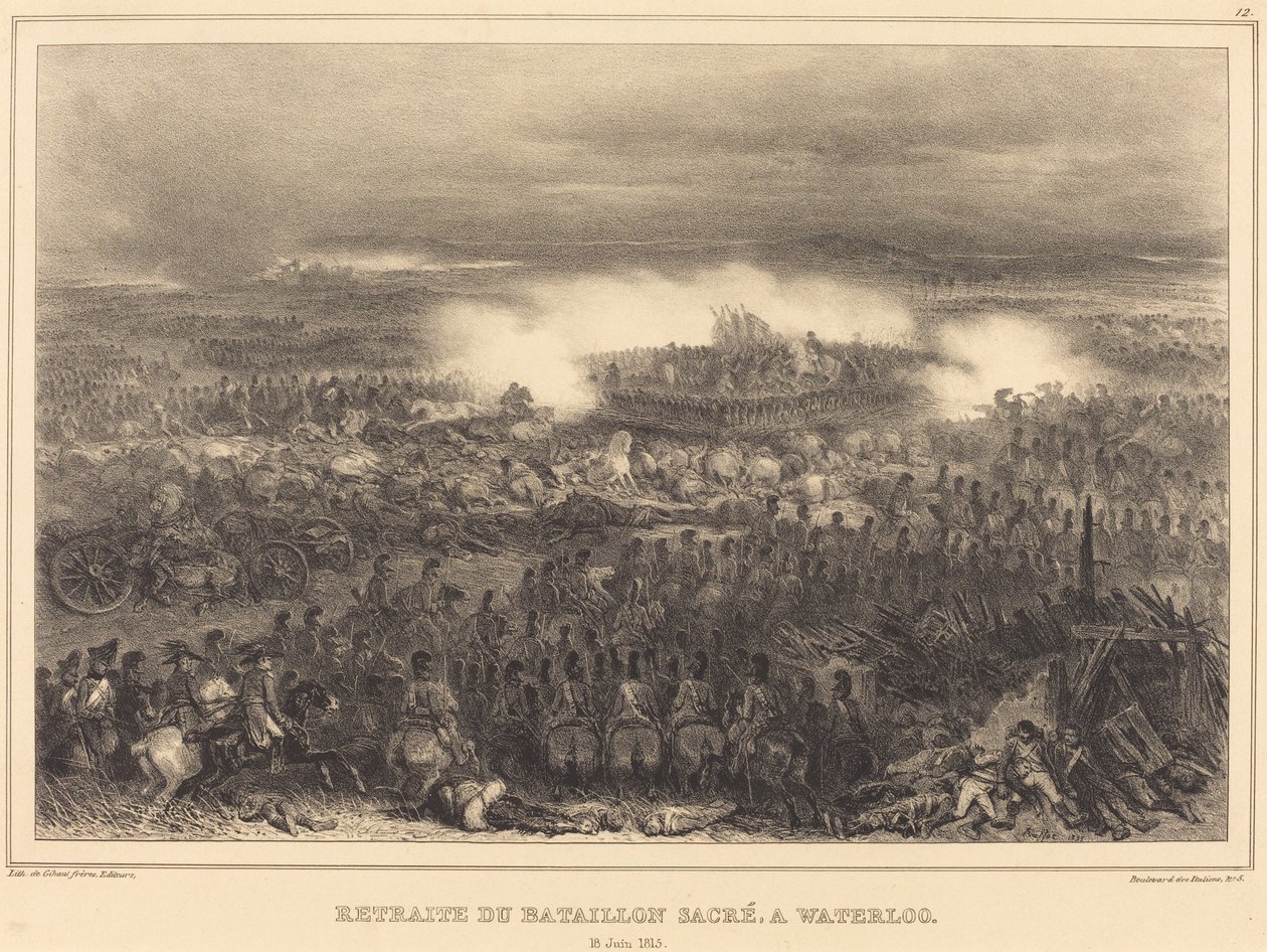 Rückzug bei Waterloo von Auguste Raffet