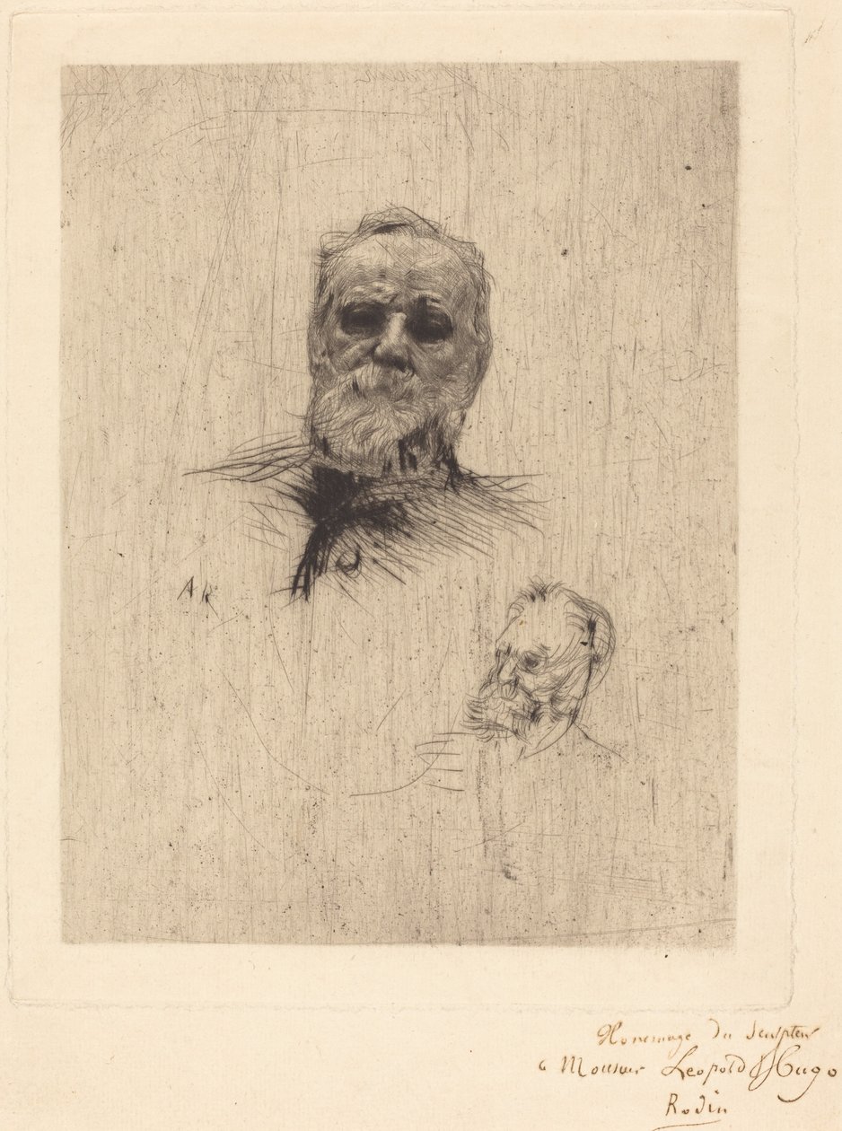 Victor Hugo, von vorne von Auguste Rodin