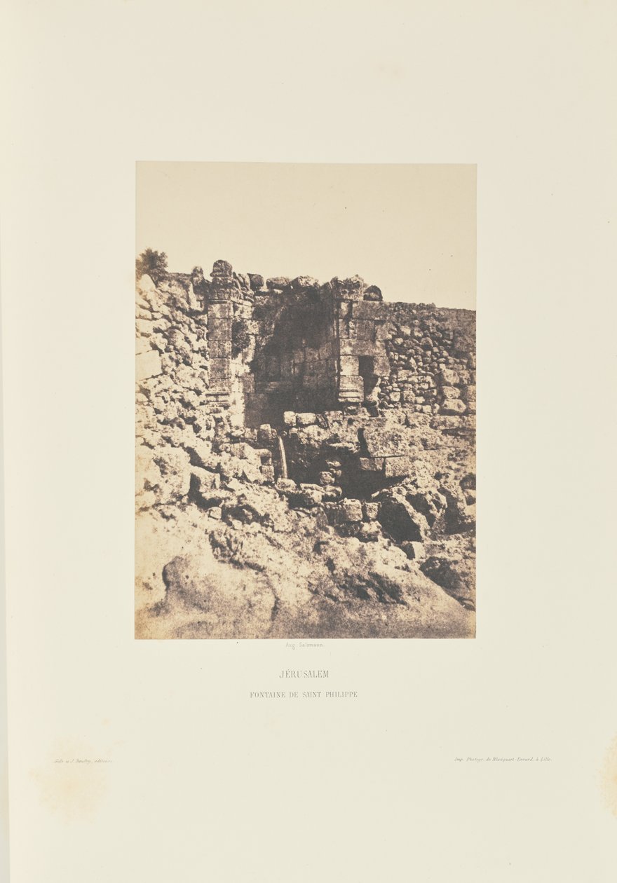 Jerusalem. Brunnen von Saint Philippe von Auguste Salzmann