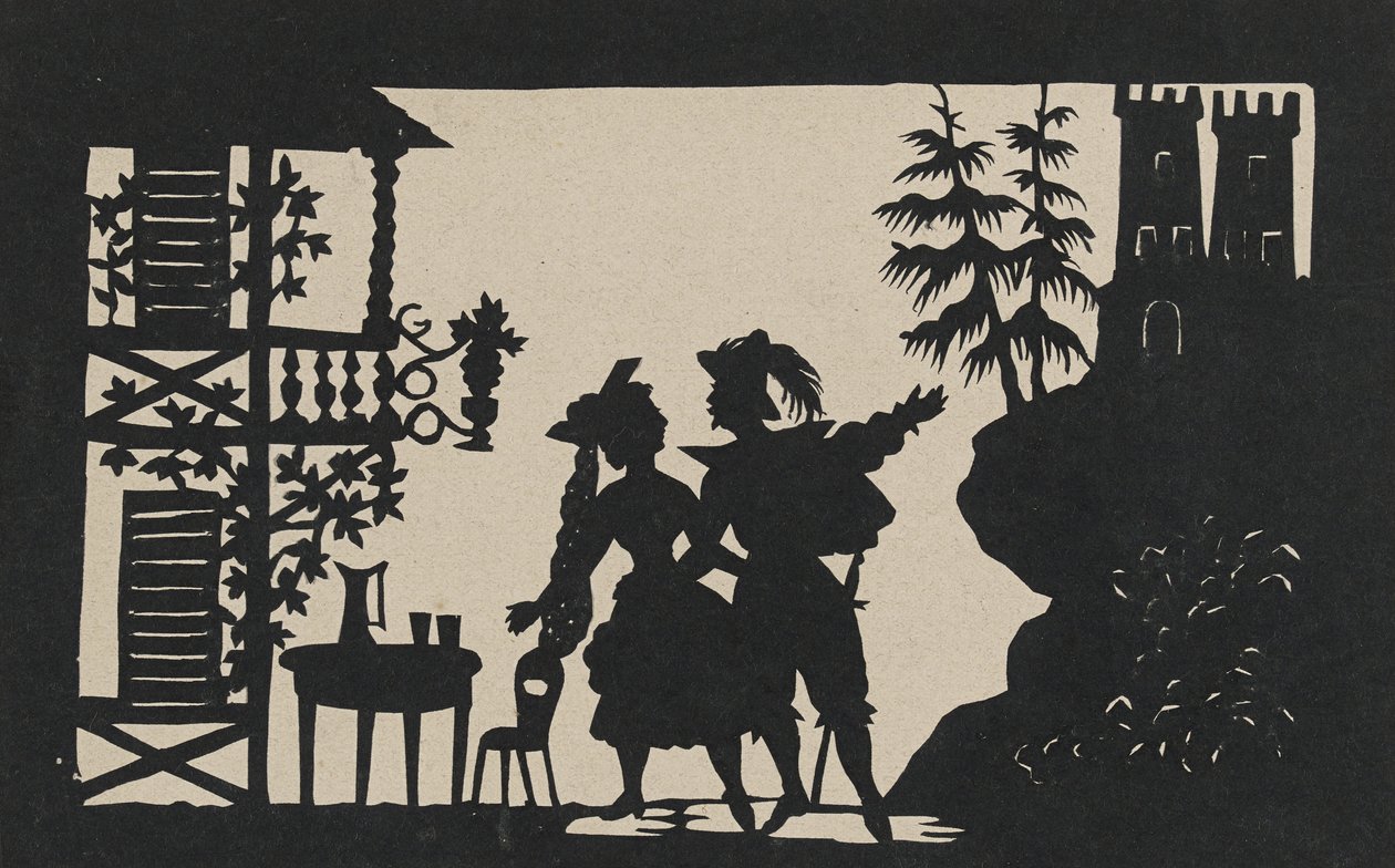 Doppelseitige Silhouette von Augustin Amant Constant Fidele Edouart