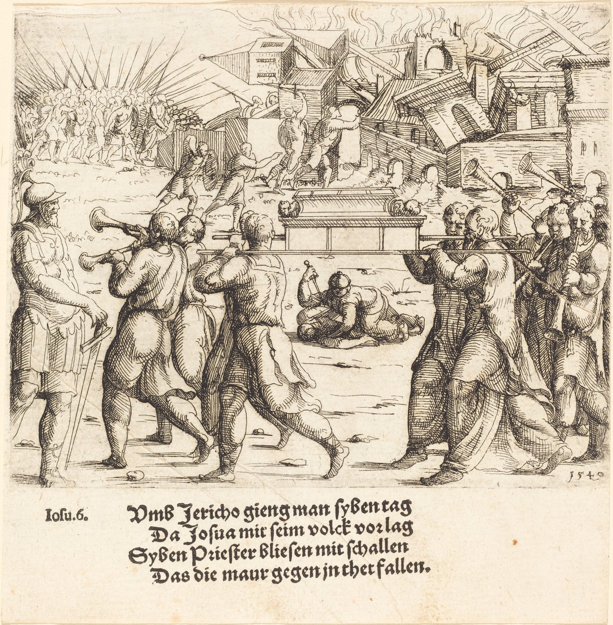 Der Fall von Jericho von Augustin Hirschvogel