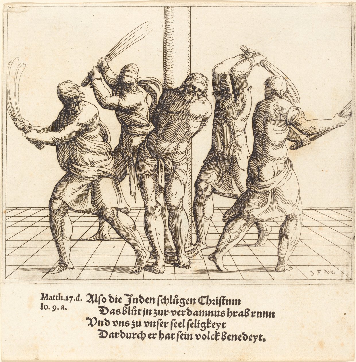 Die Geißelung, 1548 von Augustin Hirschvogel