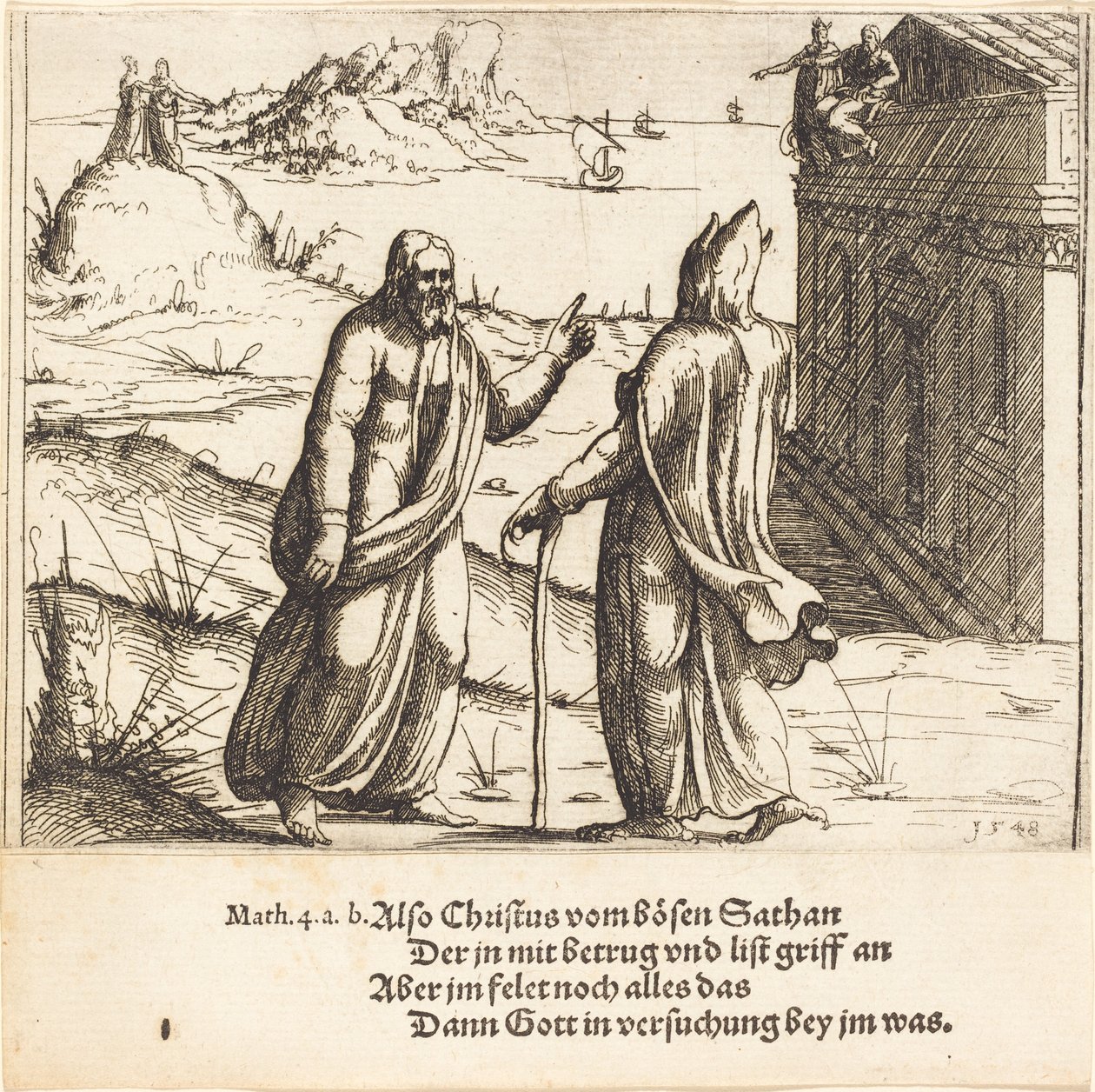 Die Versuchung Christi von Augustin Hirschvogel