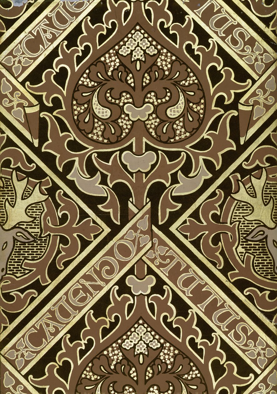 Mosaik-ekklesiastisches Tapetendesign von Augustus Welby Northmore Pugin