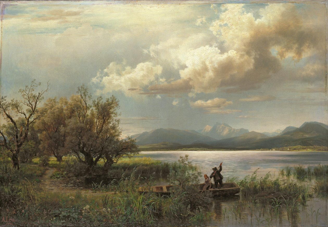 Bayerische Landschaft, 1856 von August Wilhelm Leu