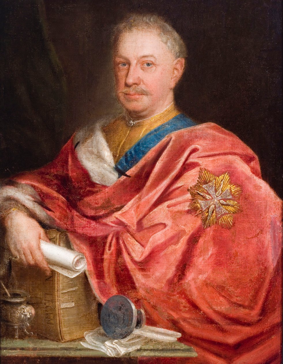 Porträt von Jan Fryderyk Sapieha (1680-1751) von Augustyn Mirys