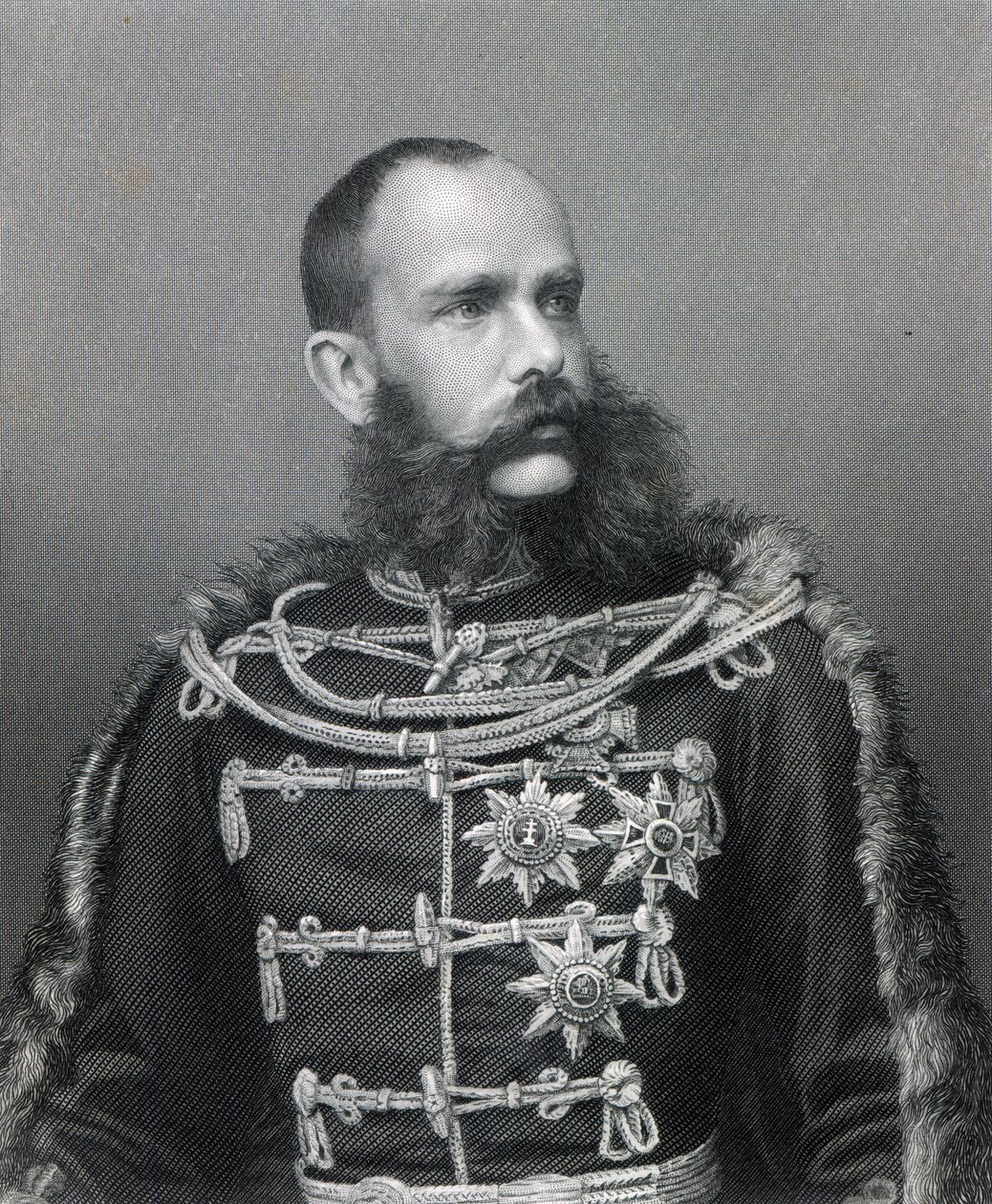 Kaiser Franz Joseph I. von Österreich, graviert von George J. Stodard von Austrian Photographer