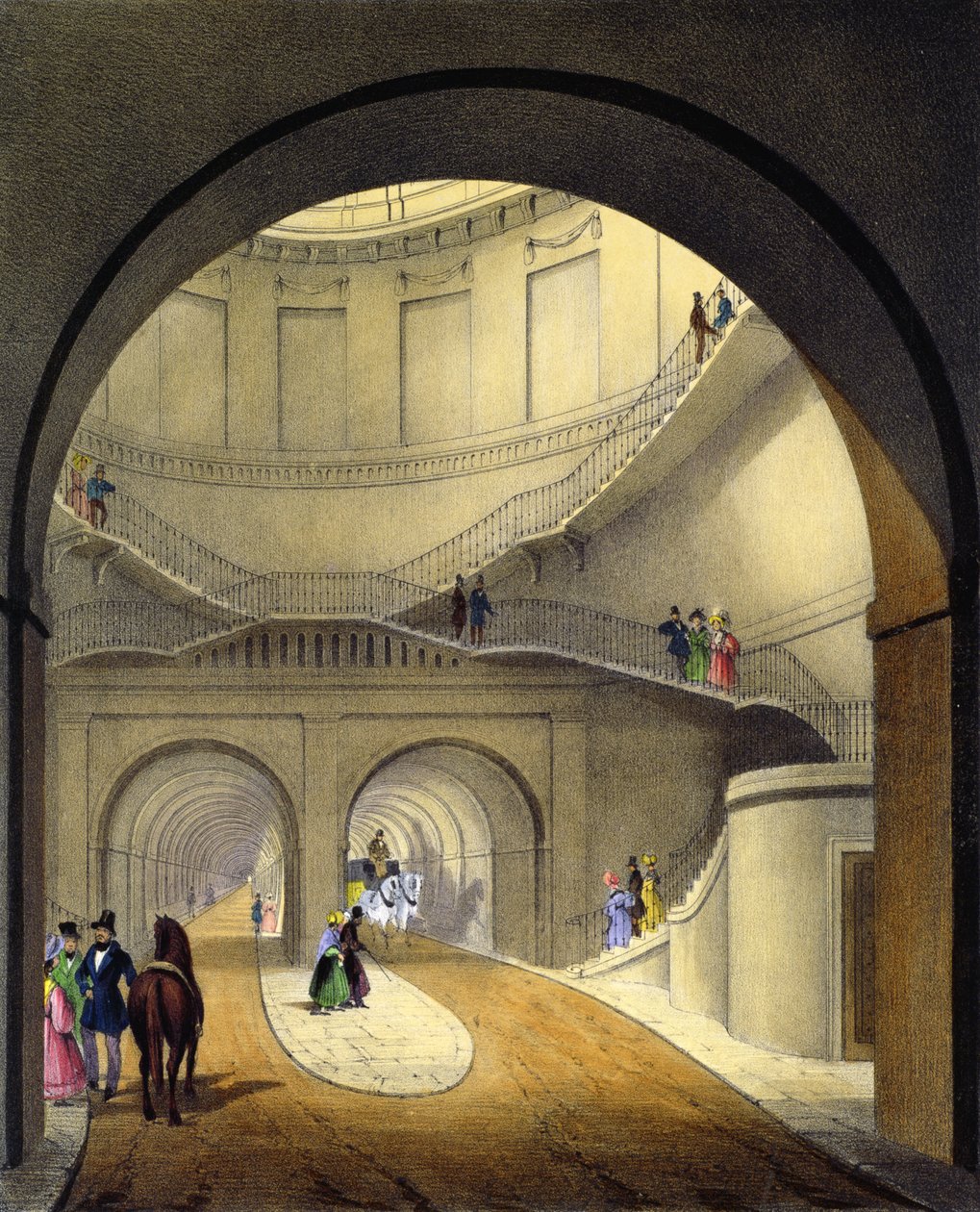 Eingang zum Themsetunnel, 1836 von B. Dixie