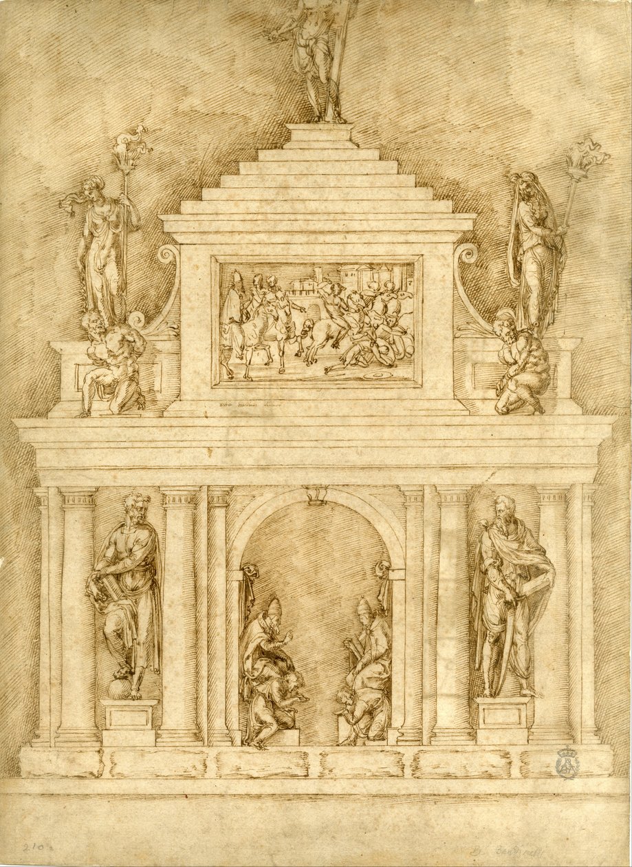 Projekt für die Gräber von Leo X. und Clemens VII. von Baccio Bandinelli