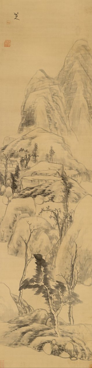 Landschaft im Stil von Huang Gongwang (1269-1354) von Bada Shanren