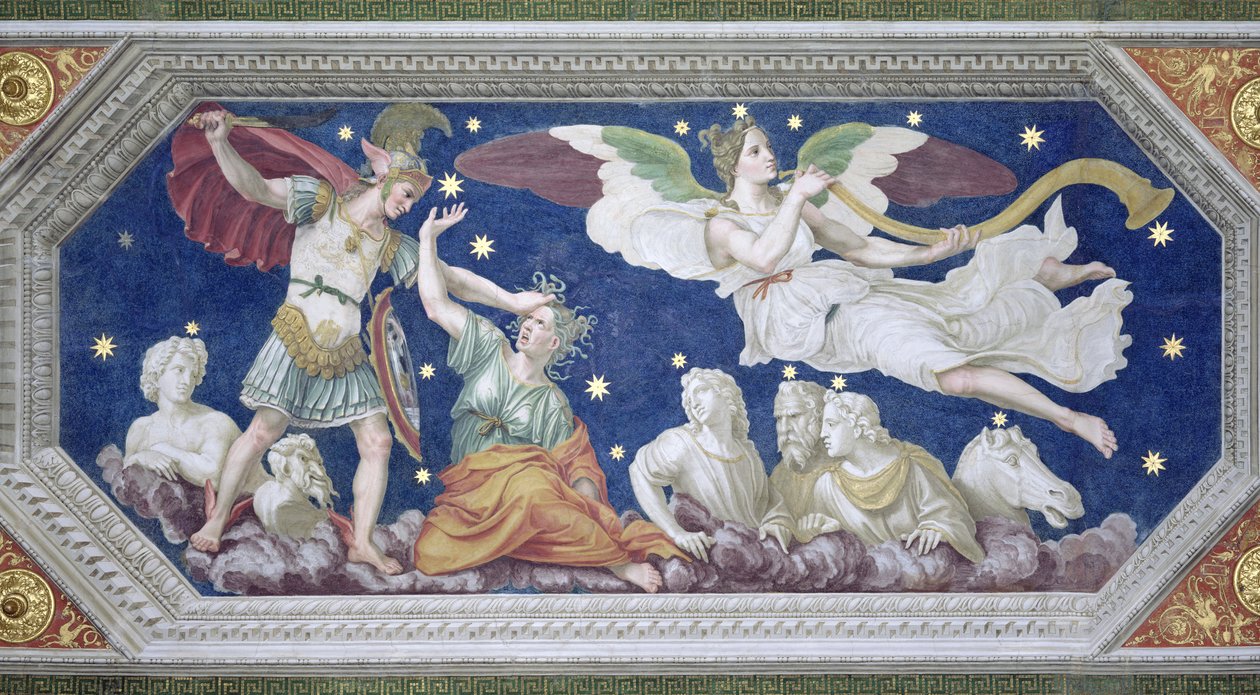 Perseus und die Medusa, Deckendekoration aus der 