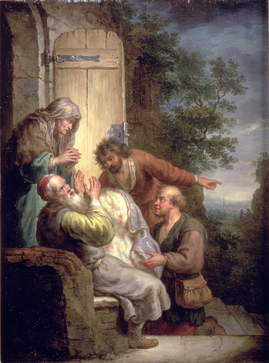 Jakob wird mit Josephs Mantel präsentiert von Balthasar Beschey