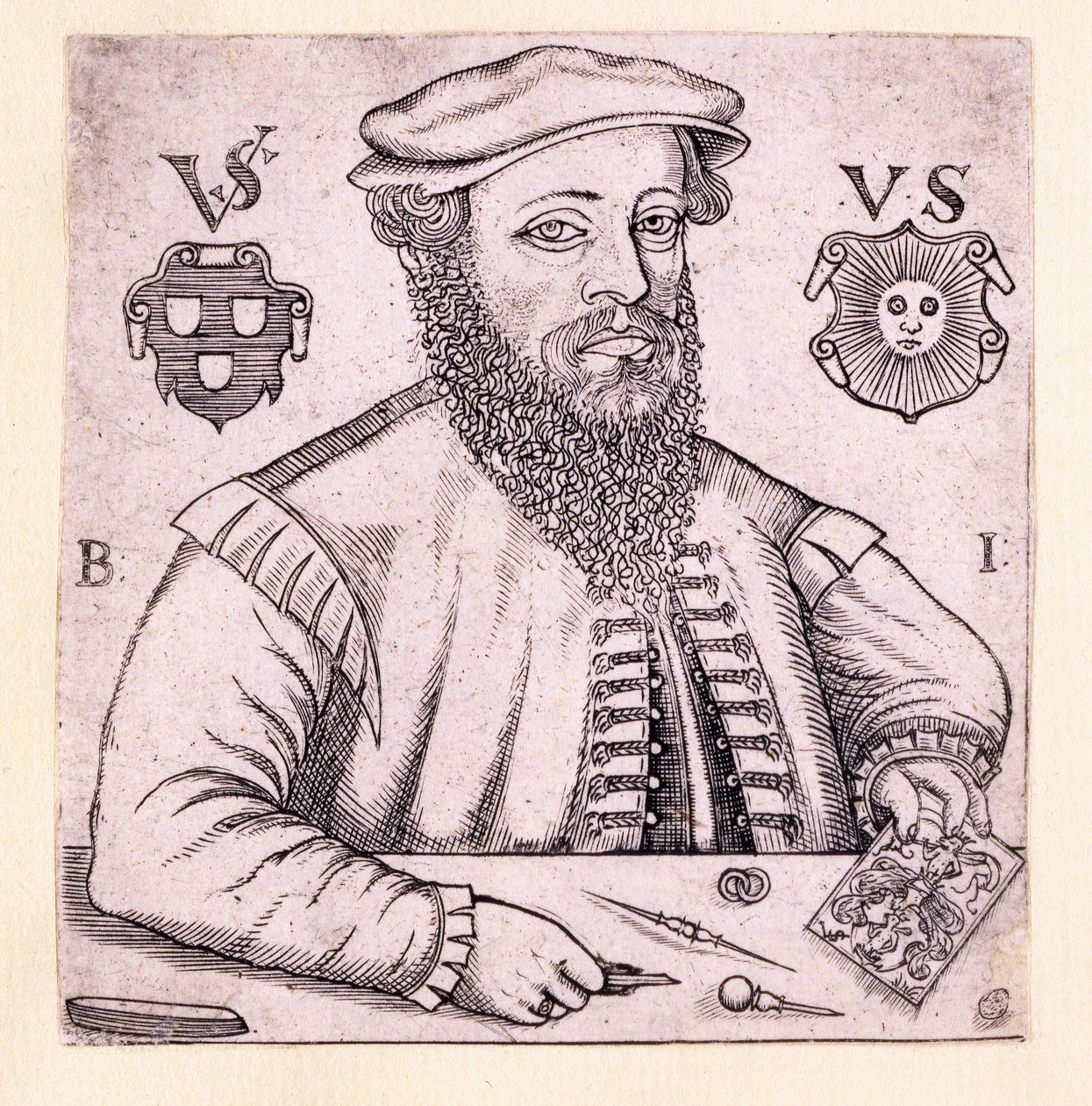Porträt von Virgil Solis, veröffentlicht in Nürnberg 1562 von Balthasar Jenichen