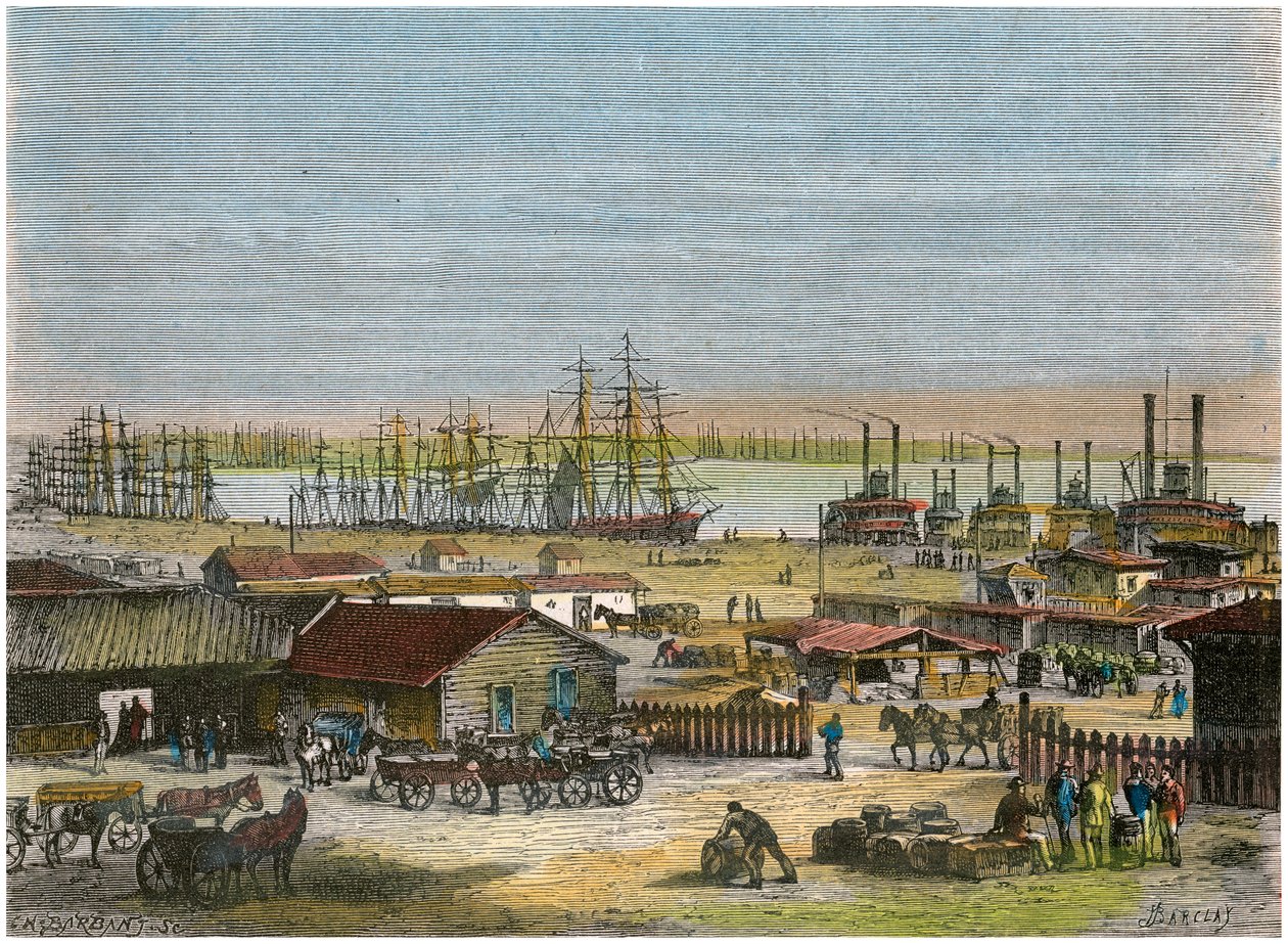 Mississippi River, New Orleans, Louisiana, USA, ca. 1880 von Barbant