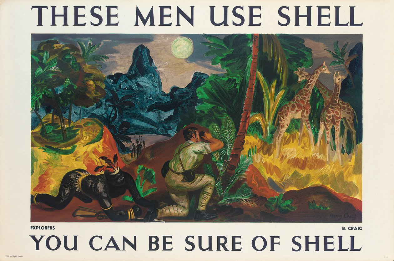 Werbeplakat für Shell von Barry Craig
