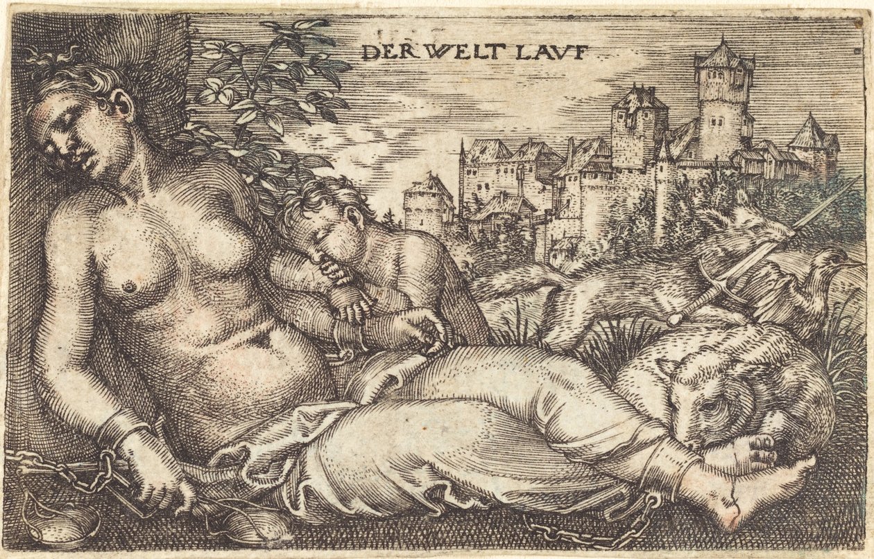 Der Welt Lauf (Schlafende Gerechtigkeit) von Barthel Beham