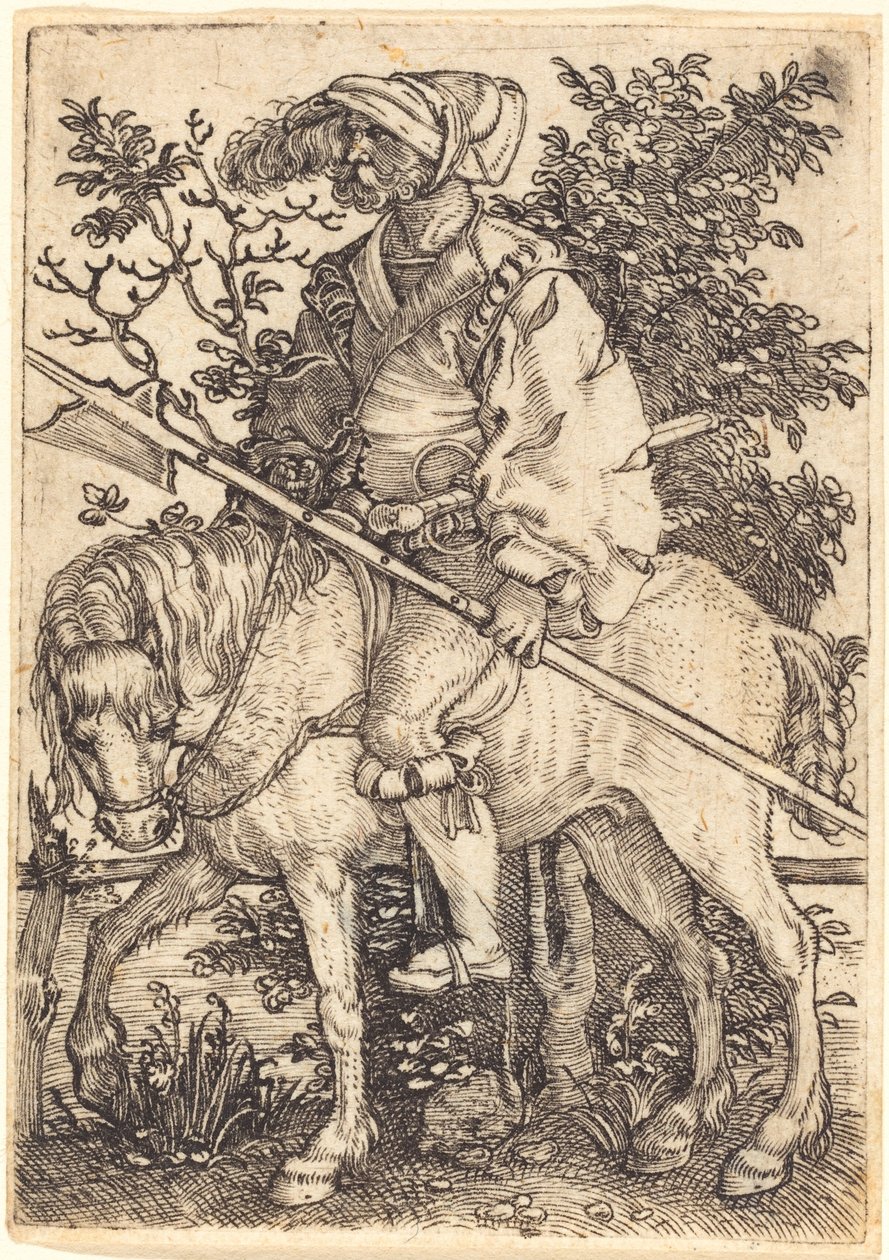 Hellebardier zu Pferd von Barthel Beham